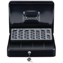 Cassettina Portavalori Nera a 4 Scomparti con Raccoglitore di Monete con 2 Chiavi Black & Decker