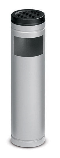 Pattumiera Gettacarte Ø14xh58 cm con Posacenere In Acciaio Verniciato Grigio online