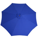 Ombrellone da Giardino Ø3 m Palo Ø38 mm in Legno di Pioppo e Bambù Blu