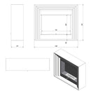 Camino a Bioetanolo da Pavimento 118x97,5 cm Flig Columbus