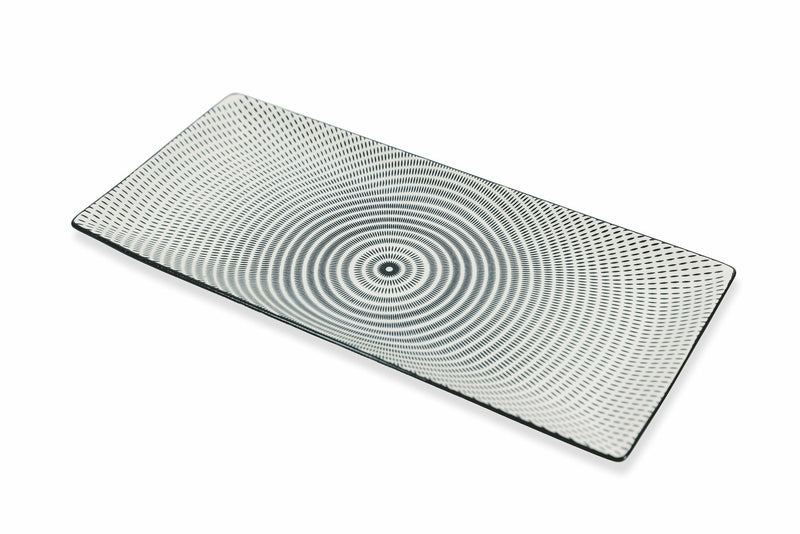 Set 6 Vassoi Rettangolari in Gres VdE Tivoli 1996 Black Confusion