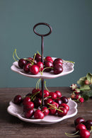 Alzatina 2 Piani in Ceramica H 26 cm