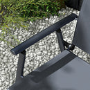 Sedia Panchina da Campeggio 2 Posti Pieghevole 118x65x96 cm in Acciaio e Tessuto a Rete Grigio