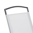 Sedia Pieghevole da Giardino  72x56x91,5 cm in Acciaio e Textline Capri Grigio Chiaro