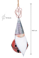 Addobbi Natalizi Sfera Babbo Natale da Appendere Ø 16 cm in Metallo Rosso