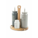 Menage Set Olio Aceto Sale e Pepe  in Gres VdE Tivoli 1996 con Stand
