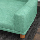 Divano per Cani Taglia Grande 98x67x25 cm con Cuscino Sfoderabile Verde Chiaro