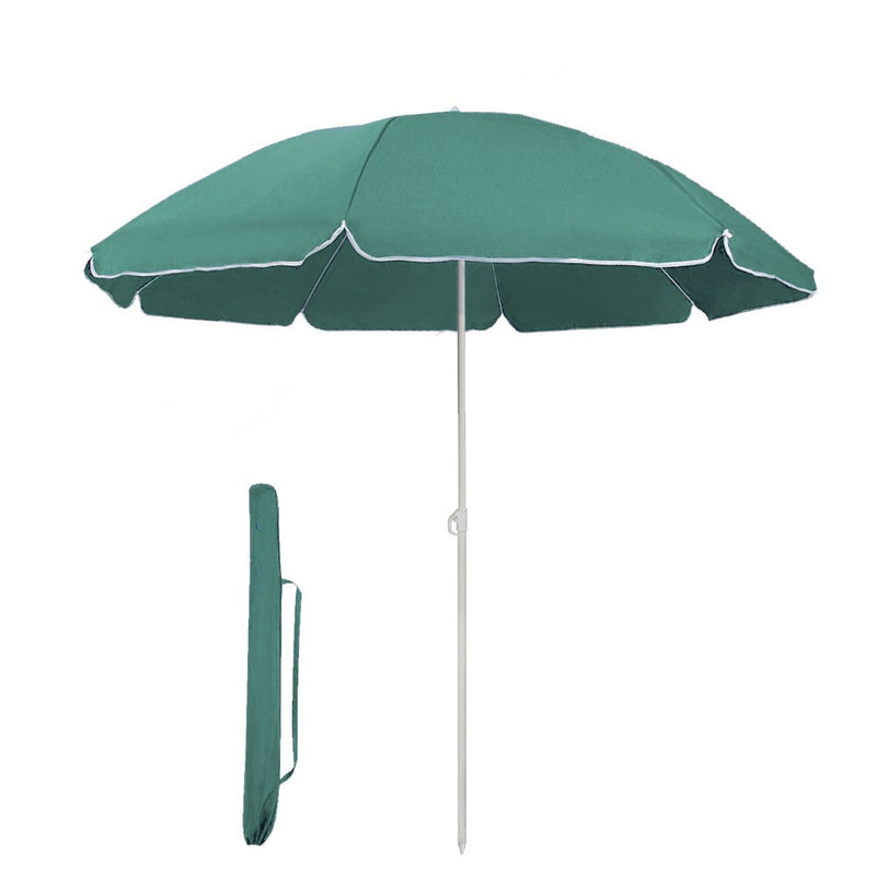 Ombrellone da Giardino Ø170 cm in metallo  telo in nylon Verde