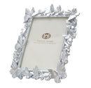 Cornice Farfalle 30x4x36 cm in Poliresina e Vetro Argento