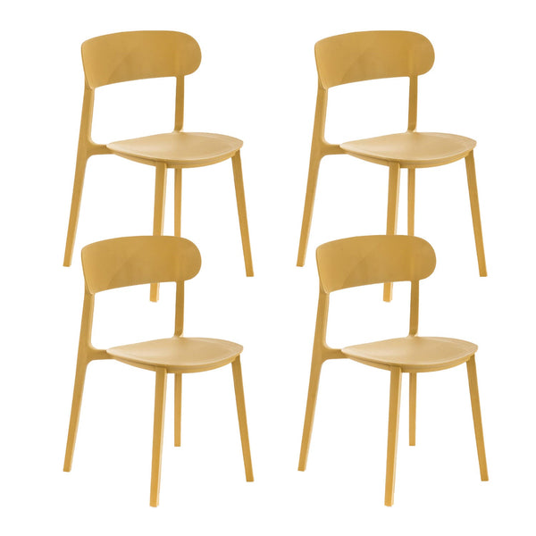 Set 4 Sedie 48x52xH77,5 cm in Polipropilene Cindy Senape online