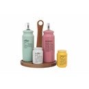 Menage Set Olio Aceto Sale e Pepe  in Gres VdE Tivoli 1996 con Stand