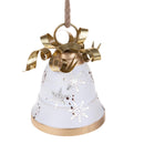 Campana con Fiocco 28 cm Crema/Oro