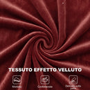 Poltrona da Salotto 74x86x102 cm con Ampia Seduta e Gambe in Legno di Eucalipto in Velluto Rosso Vino      
