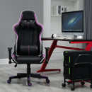 Sedia da Gaming Ergonomica 72x54x126-136 cm in PVC  Nera e Viola