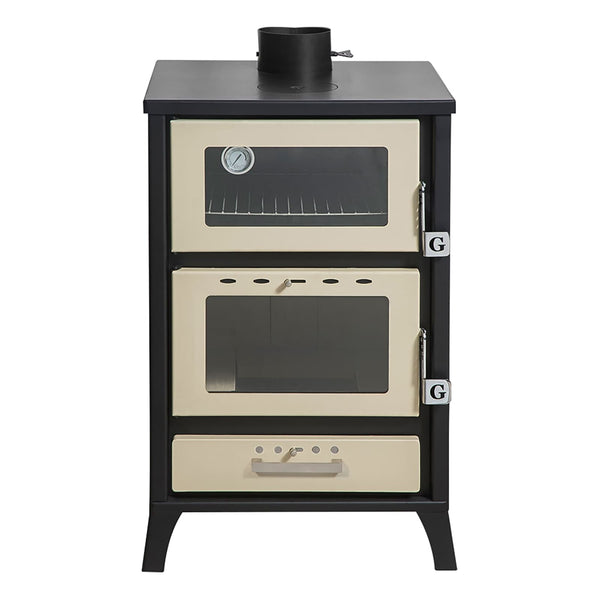 Stufa a Legna con Forno 22 KW 50,5x58,5xH91,5 cm Marika Beige acquista