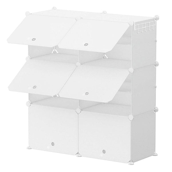 Range-chaussures modulable en PVC blanc Armoire modulable peu encombrante Blanc online