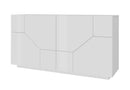 Credenza 4 Ante 220,1x43x86 cm Alien Bianco Lucido