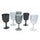 Lot de 6 Verres Vis à Vis Stones VdE Tivoli 1996 Noir Gris Transparent