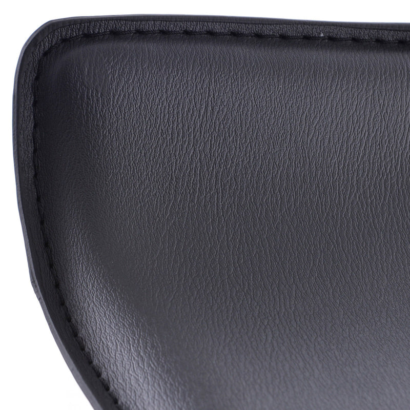 Set 2 Sgabelli 38x40x54/74 cm in Ecopelle con Base Cromata Nero