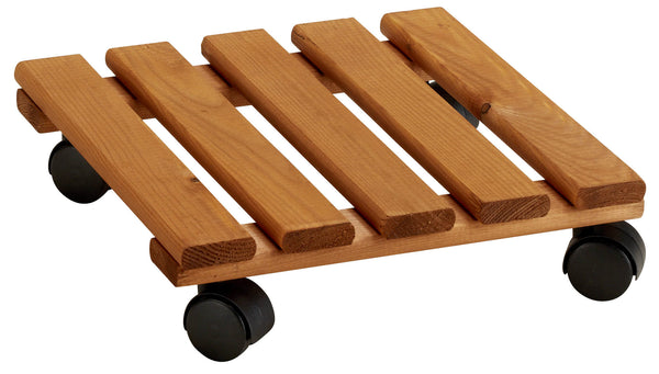 Chariot en bois de mélèze pour pots et jardinières 30x30 cm online