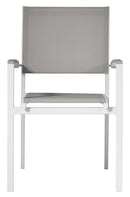 Sedia Impilabile da Giardino 56x60x88 cm in Alluminio e Textilene Volterra Tortora