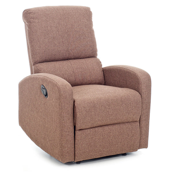 Fauteuil relax inclinable manuel en tissu marron Fiorella sconto