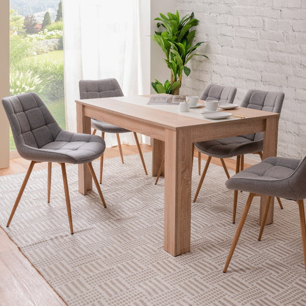 Table Niklas 138x74x80 cm avec panneau central en chêne sconto