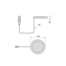 Caricatore Wireless Nascosto per Cellulari Airless Uscita 5V Dc - 1,8A Plastica Bianca Emuca