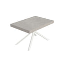 Tavolo Allungabile 120/224x90 cm Niket Cashmere Gambe Bianche      