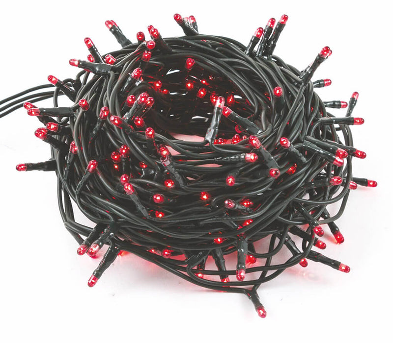 Luci di Natale 180 Minilucciole 7,8m Rosse da Interno Soriani