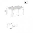 Tavolo Milo 150x90x74 h cm in Alluminio Taupe