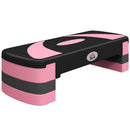 Step Fitness da Aerobica 80x31x10-15-20 cm Regolabile su 3 Altezze in Plastica Rosa      