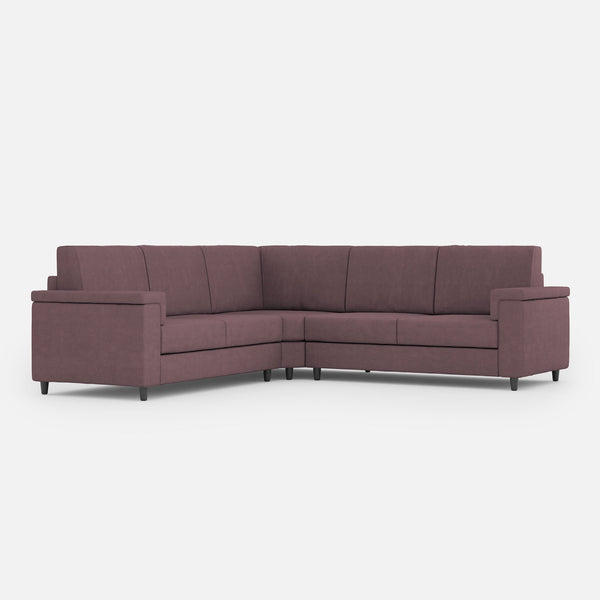 online Divano Angolare 5 Posti 246x246x85 cm Marrak in Tessuto Prugna