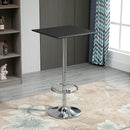 Tavolino da Bar Alto 64x64x109 cm Piano in Similpelle Nero