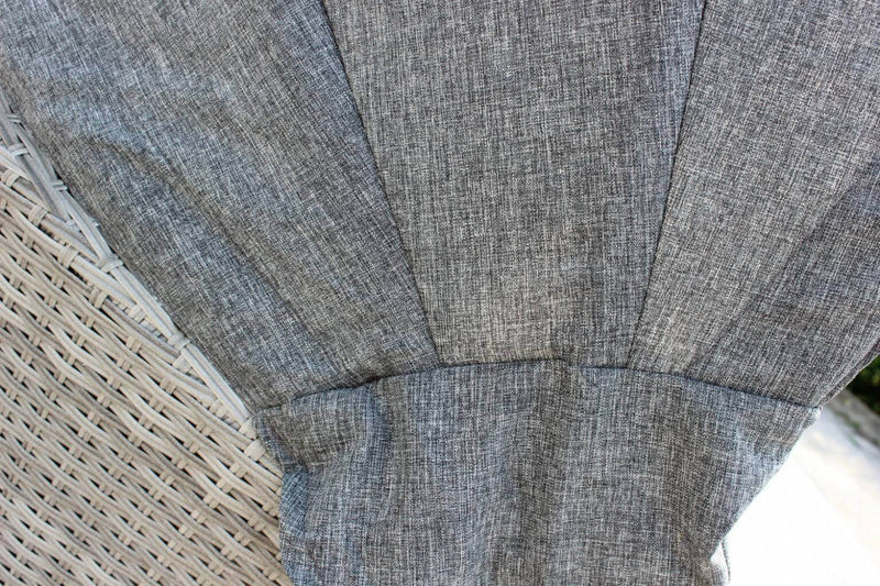 Divano Letto da Esterno Brasile con Cuscini Ø180x80 h cm in Wicker Grigio