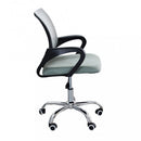 Poltrona da Ufficio Zoe Verde 52x56,5x85/95 h cm in Poliuretano Grigio chiaro