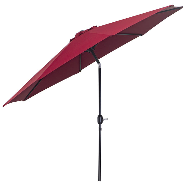 online Parasol de jardin en acier 3x2,45m inclinable rouge vin