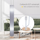 Lampada da Terra a Stelo Piantana per Salotto con Paralume di Stoffa 15x15x120 cm 