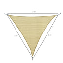 Tenda Vela da Giardino Triangolare 3x3x3m in HDPE Sabbia 