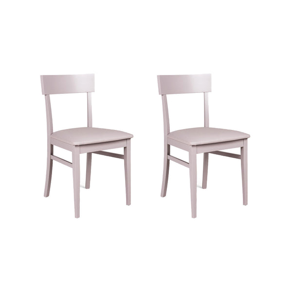 Lot de 4 chaises 44x45xH82 cm en simili cuir Monaco gris clair online