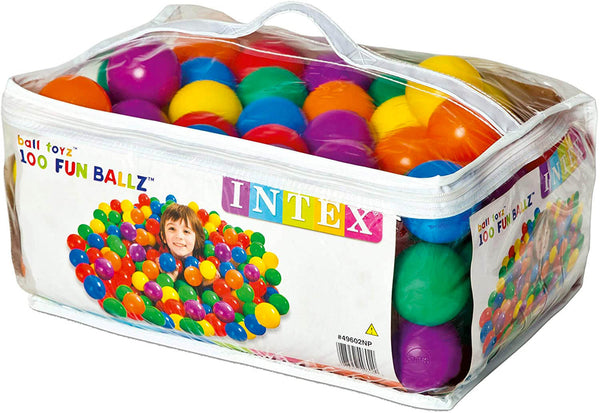 sconto Set 100 Boules Colorées Ø6.5 cm Flottant avec Sac Intex 49602