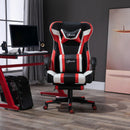 Sedia da Gaming Massaggiante in Similpelle in Similpelle  Nera e Rossa
