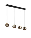 Lampada a Sospensione da Interno  E14 in Metallo Ottone Satinato