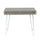 Scrivania Ilia 96x51x75 cm piedi in metallo bianco e piano rovere