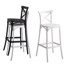 Set 4 Sgabelli 40x36x91 cm in Polipropilene Pompei Nero