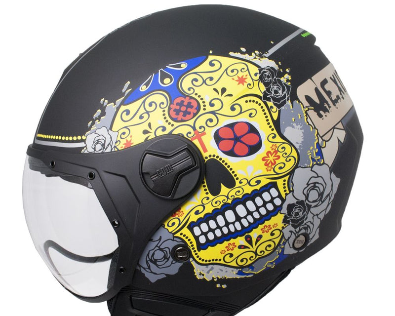 Casco Jet per Scooter Visiera Sagomata CGM Cancun 107S Nero