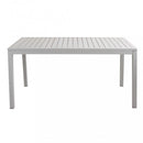 Tavolo Milo 150x90x74 h cm in Alluminio Tortora