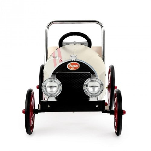 prezzo Voiture à Pédales de Course Vintage pour Enfants Baghera Classic Blanc
