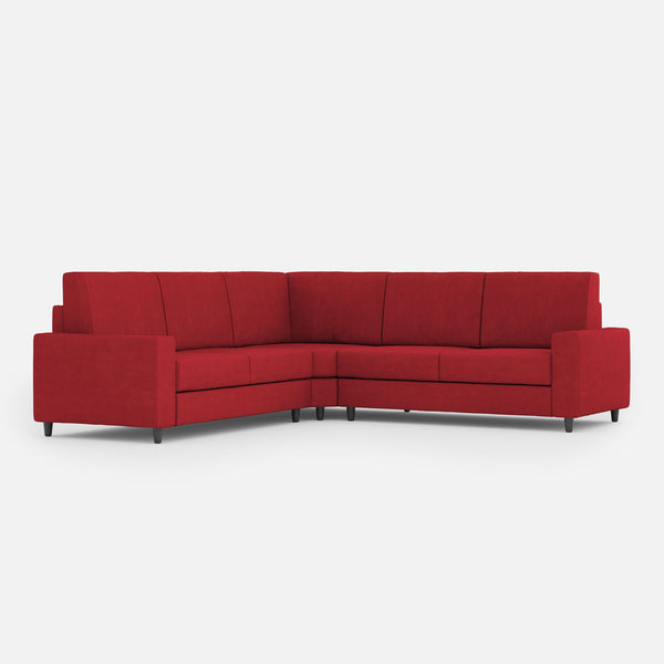 prezzo Canapé d'angle Sakar 5 places 246x246x85 cm en tissu rouge