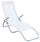 Chaise Longue Pliante en Tissu Textilène Blanc Ranieri Formentera Acier